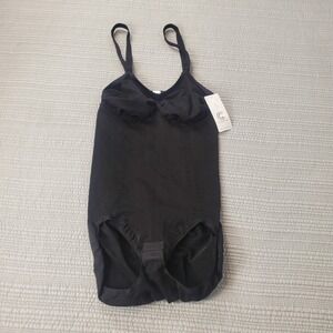 Curveez Shapewear Bodysuit Womens 3XL Black New Tummy Control CUR3006